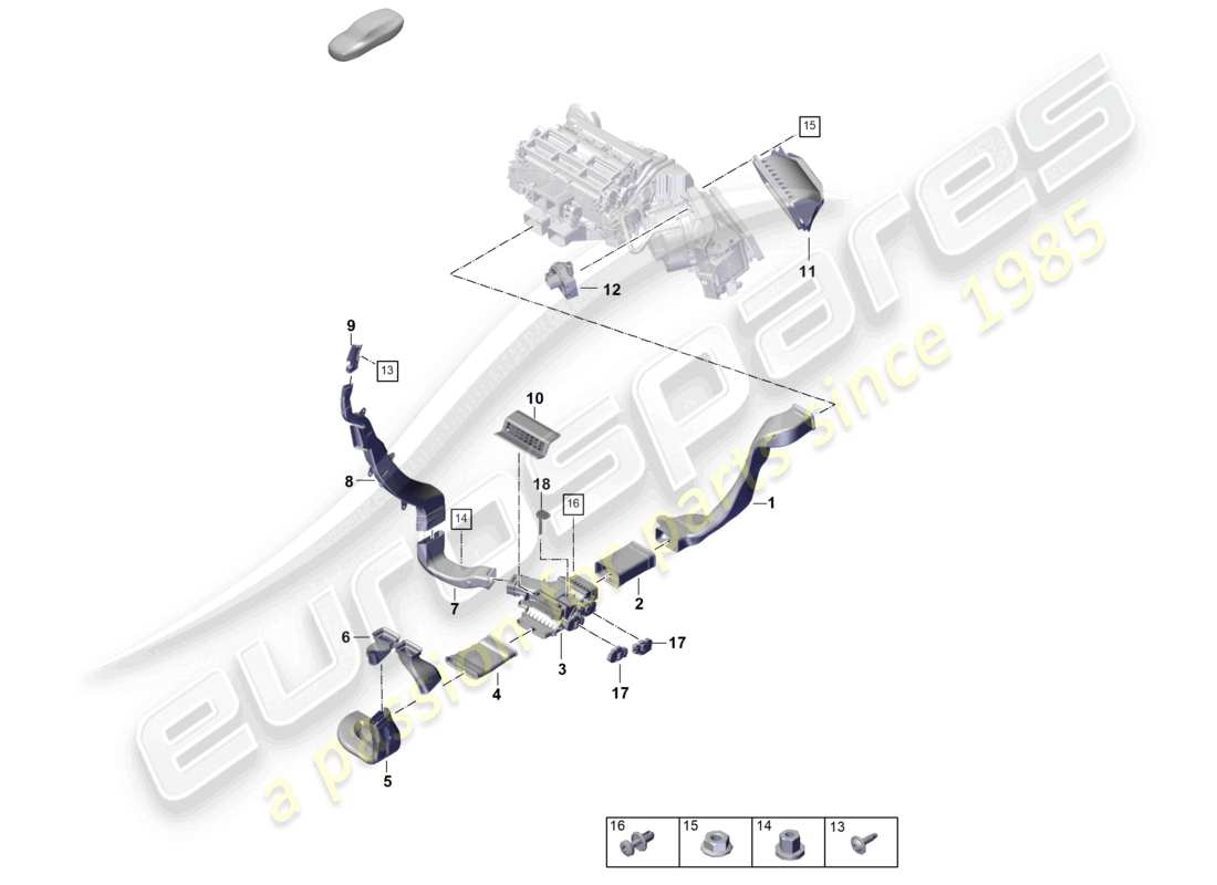 a part diagram from the porsche panamera parts catalogue