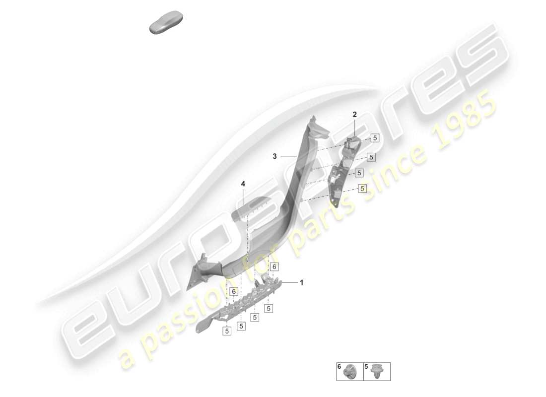 a part diagram from the porsche taycan parts catalogue