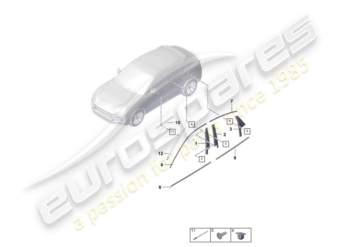 a part diagram from the porsche 2026 (cayenne e3 pa) parts catalogue