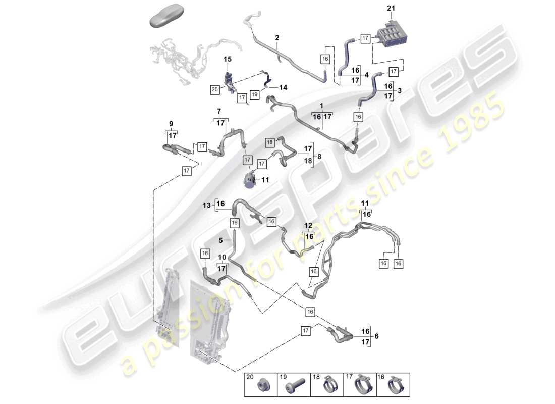 VIEW PARTS DIAGRAMS FROM THE PORSCHE PANAMERA PARTS CATALOGUE a part diagram from the porsche panamera parts catalogue