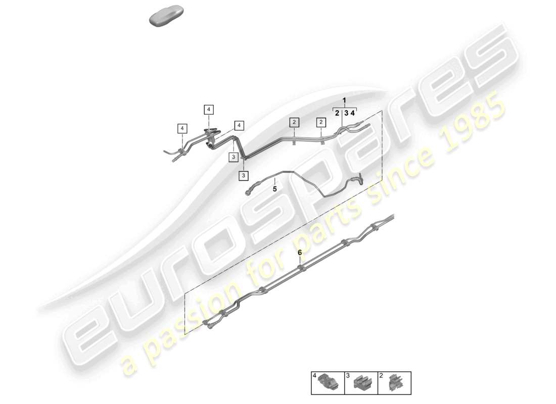 a part diagram from the porsche 2025 (992-2) parts catalogue