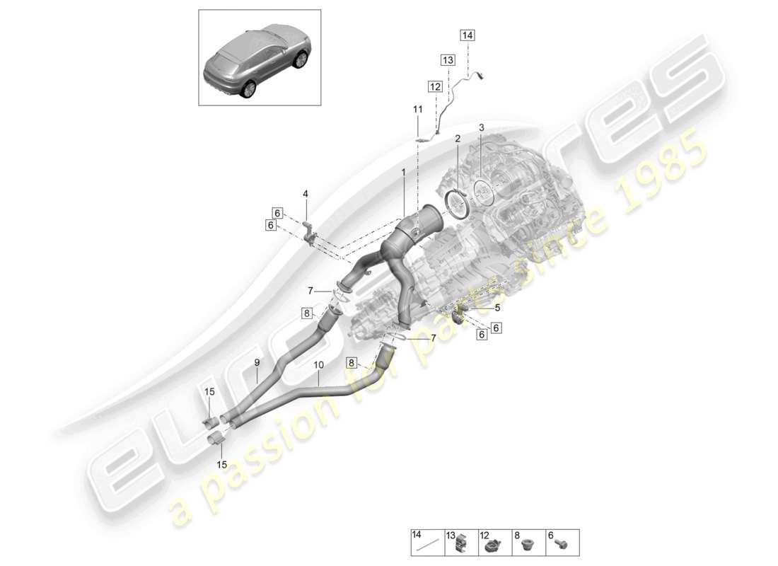 a part diagram from the porsche macan parts catalogue
