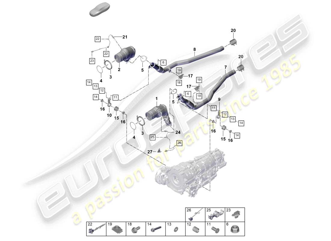 a part diagram from the porsche 2025 (cayenne e3 pa) parts catalogue