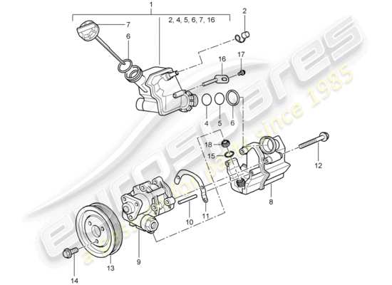 a part diagram from the porsche 997 parts catalogue