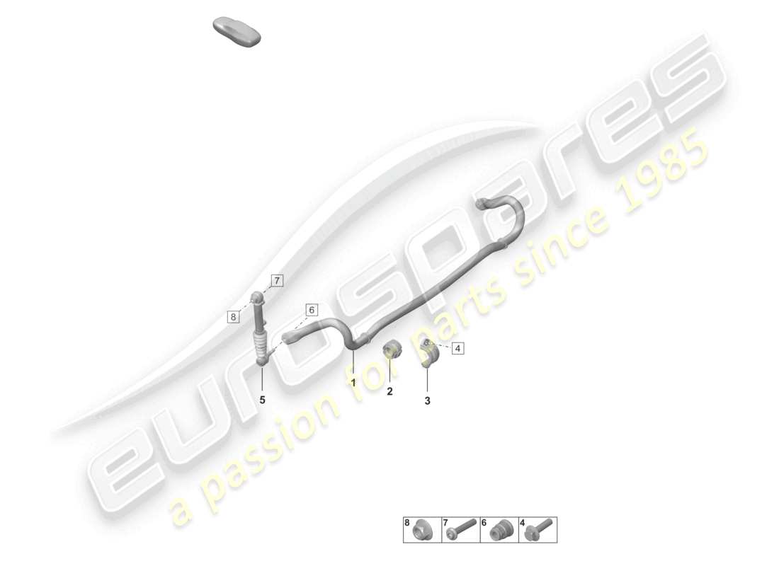 porsche 2024 (992-2) anti-roll bar coupling rod pdcc part diagram