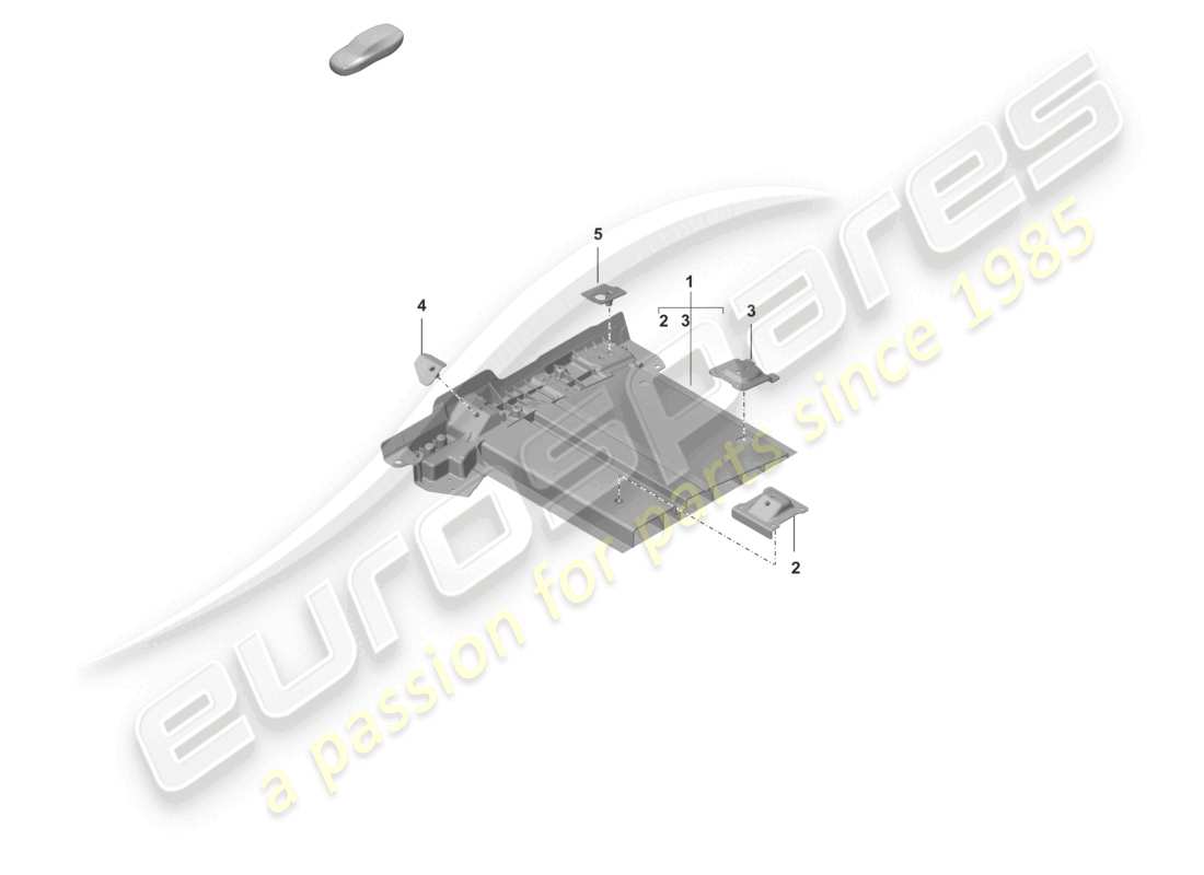 porsche 2023 (992-1) seat support bottom plate parts diagram