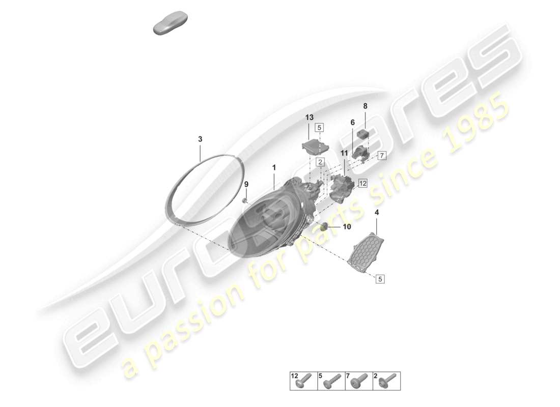 porsche 2023 (992-1) led headlight pdls+ d - 08.07.2020>> parts diagram