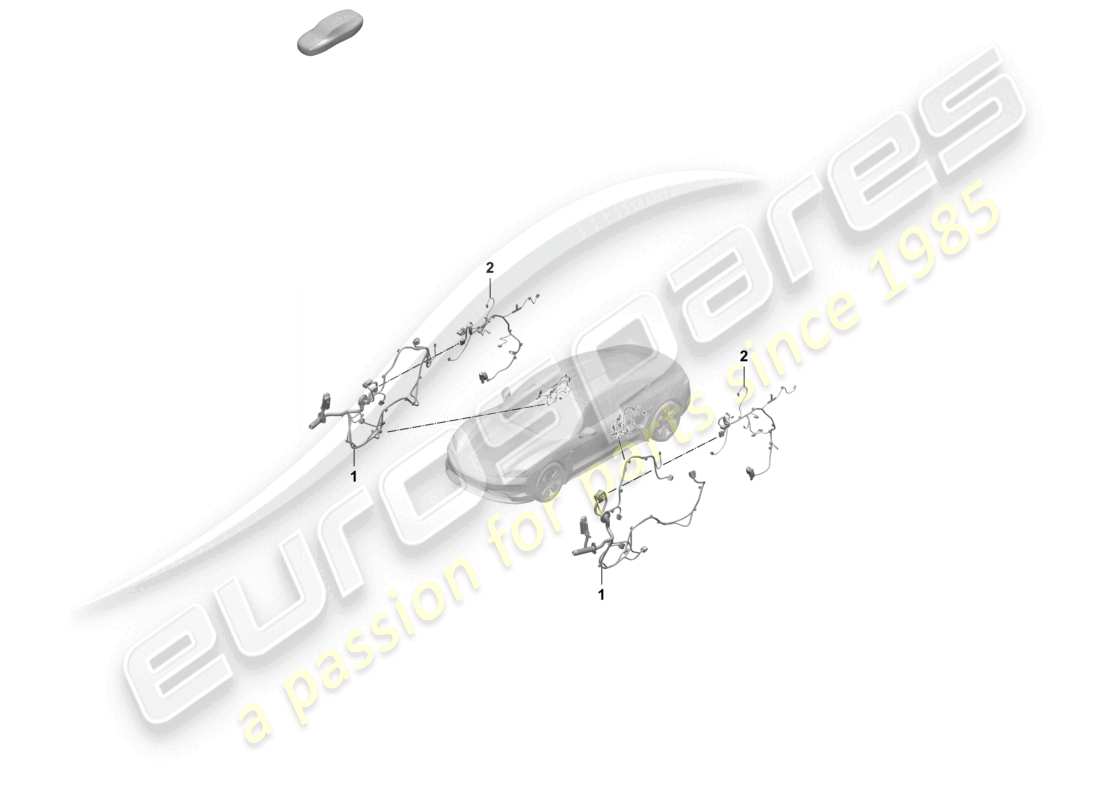 porsche 2025 (taycan 9j1-2) wiring ha. f. inner door panel rear parts diagram
