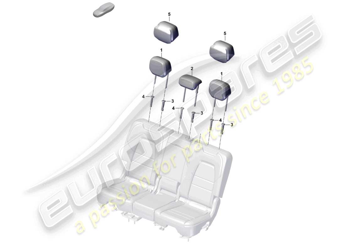 porsche 2025 (cayenne e3 pa) head restraint rear fasteners part diagram