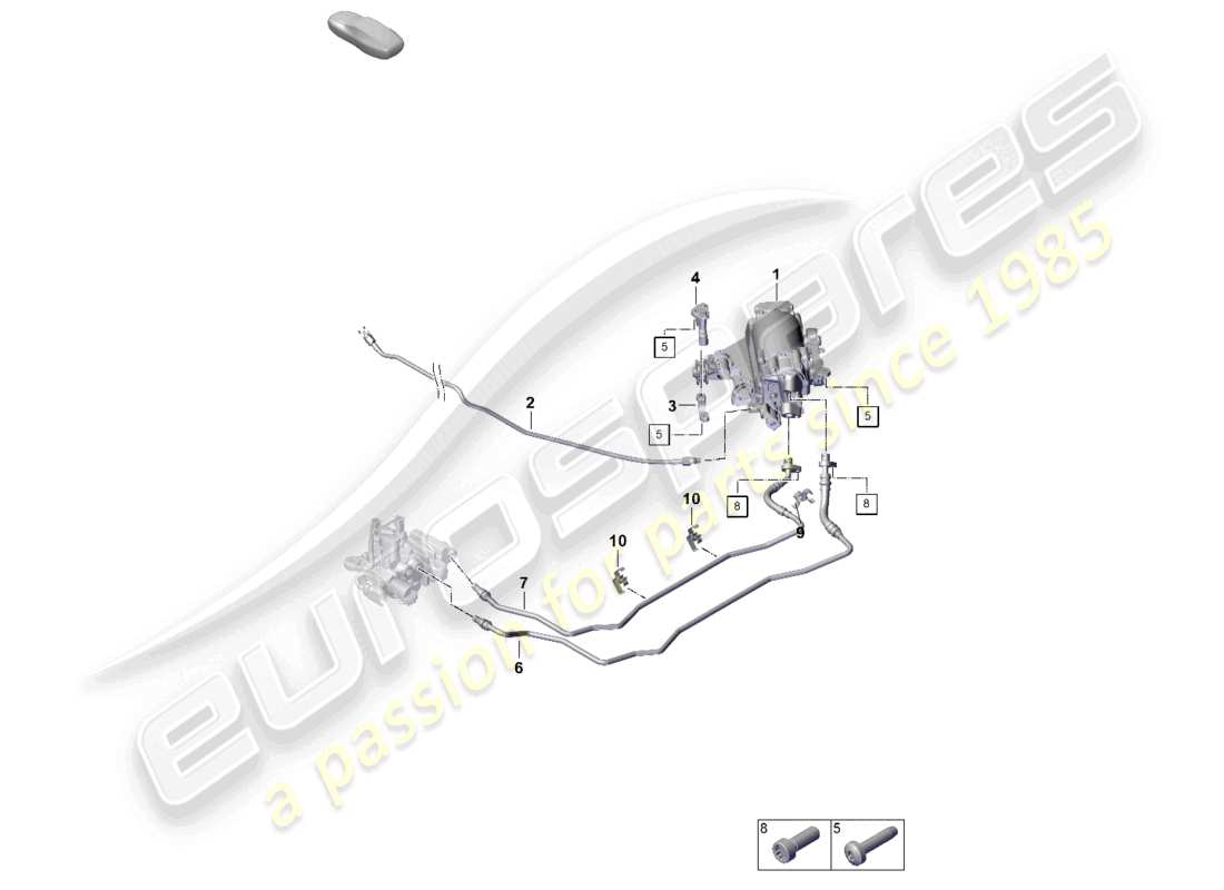 porsche 2025 (992-2) hydraulic line pump unit pdcc parts diagram