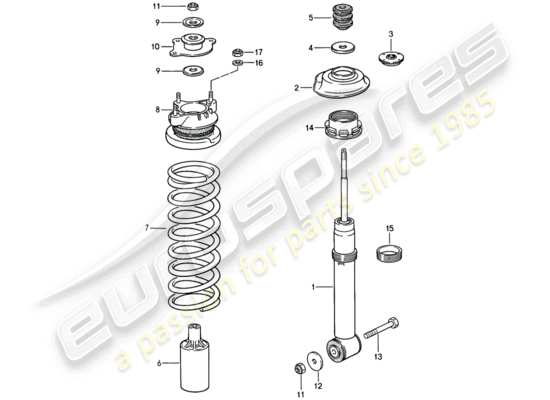 a part diagram from the porsche 928 (1983) parts catalogue