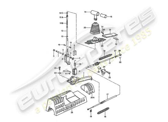 a part diagram from the porsche 928 (1993) parts catalogue