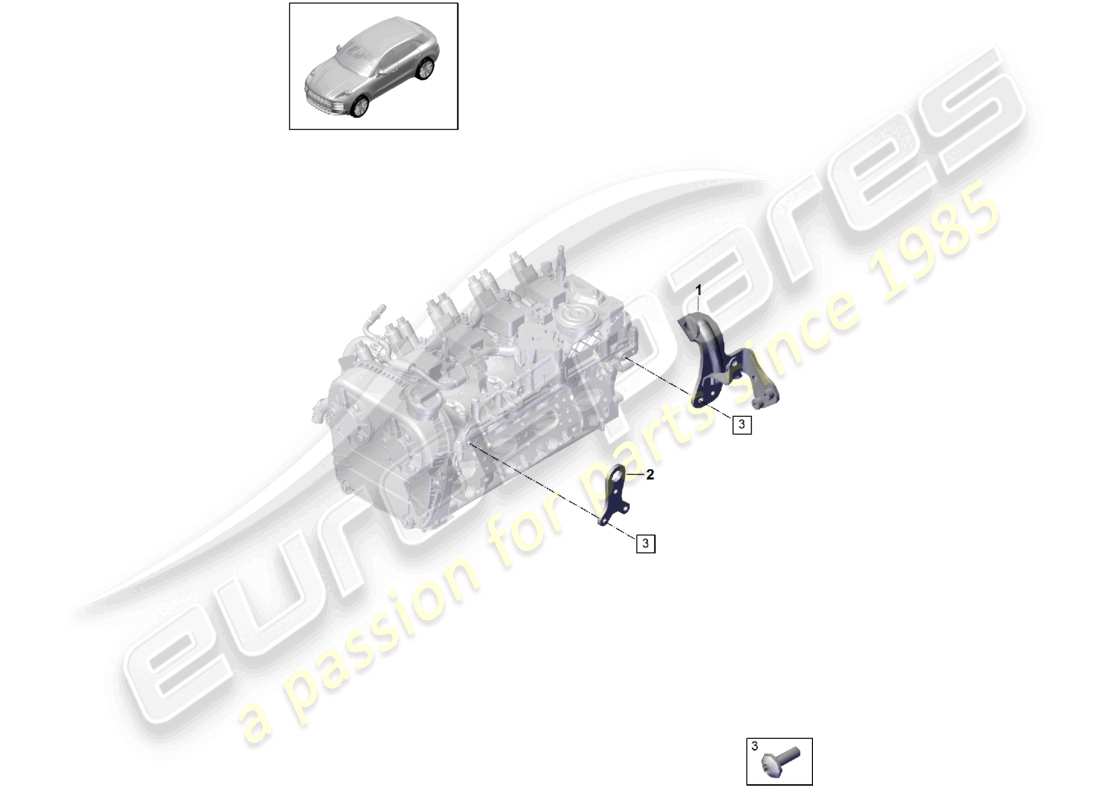 porsche 2026 (macan) cylinder head bracket part diagram