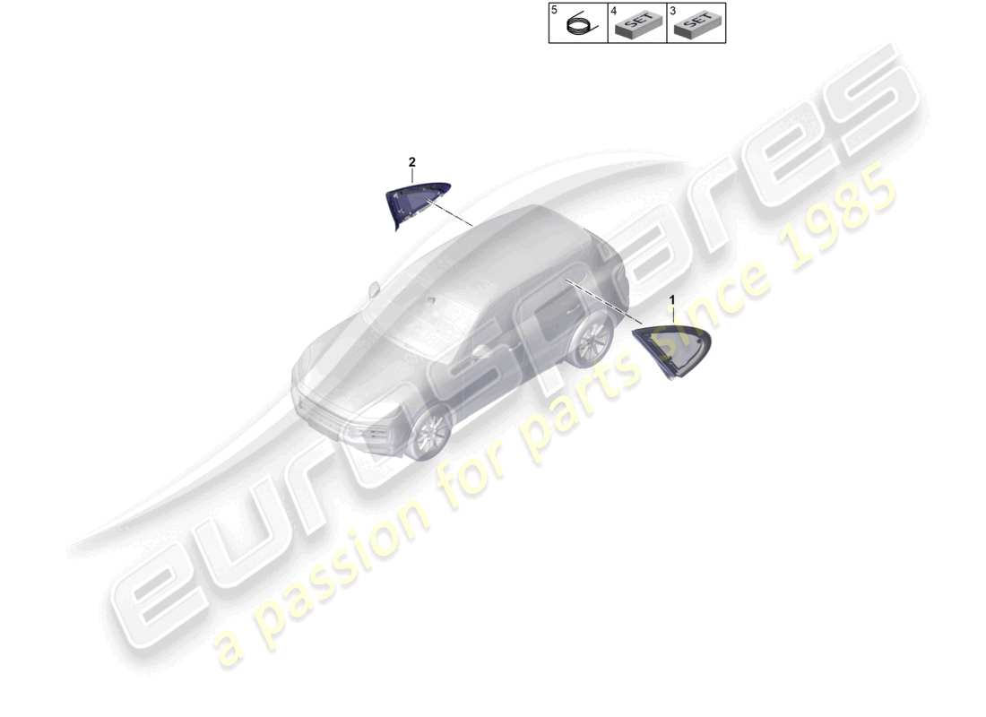 porsche 2026 (cayenne e3 pa) side window rear part diagram