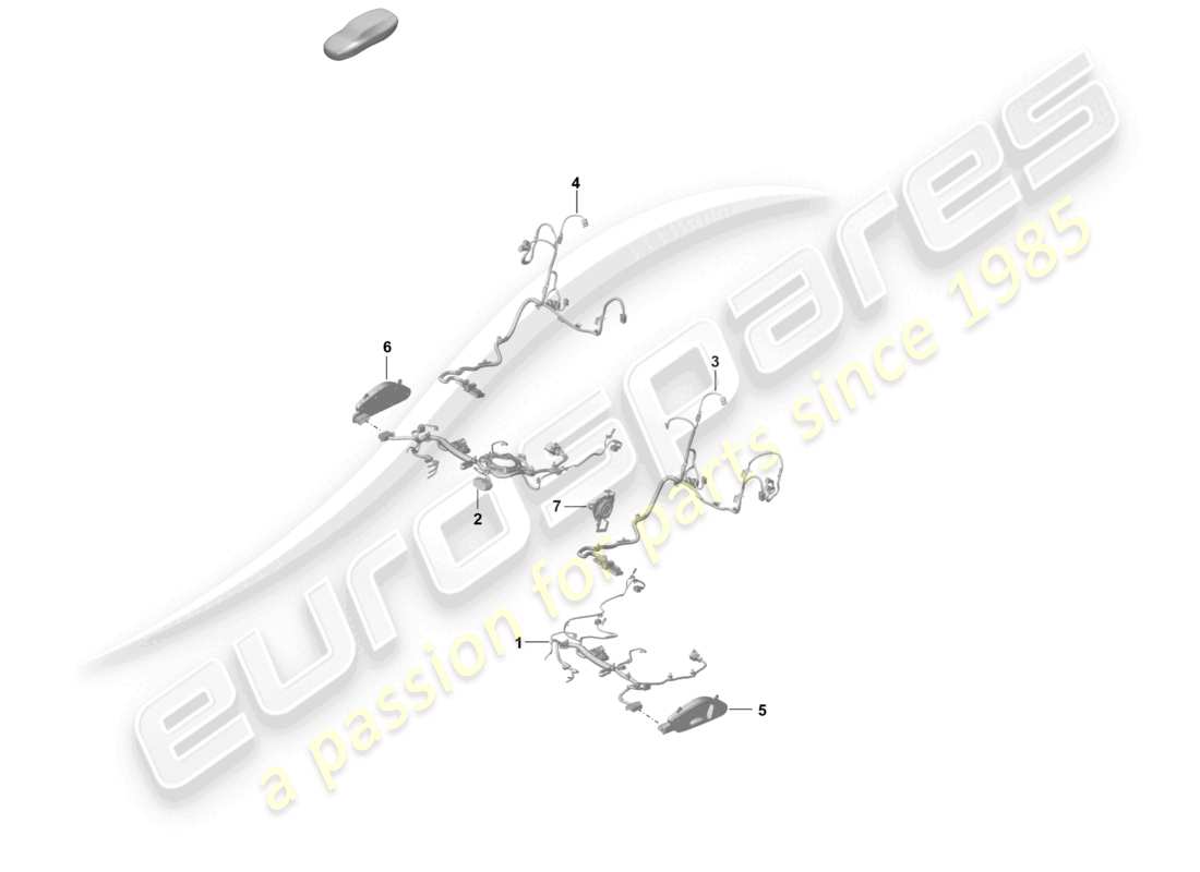 porsche 2024 (992-2) electrics sports seat standard seat part diagram