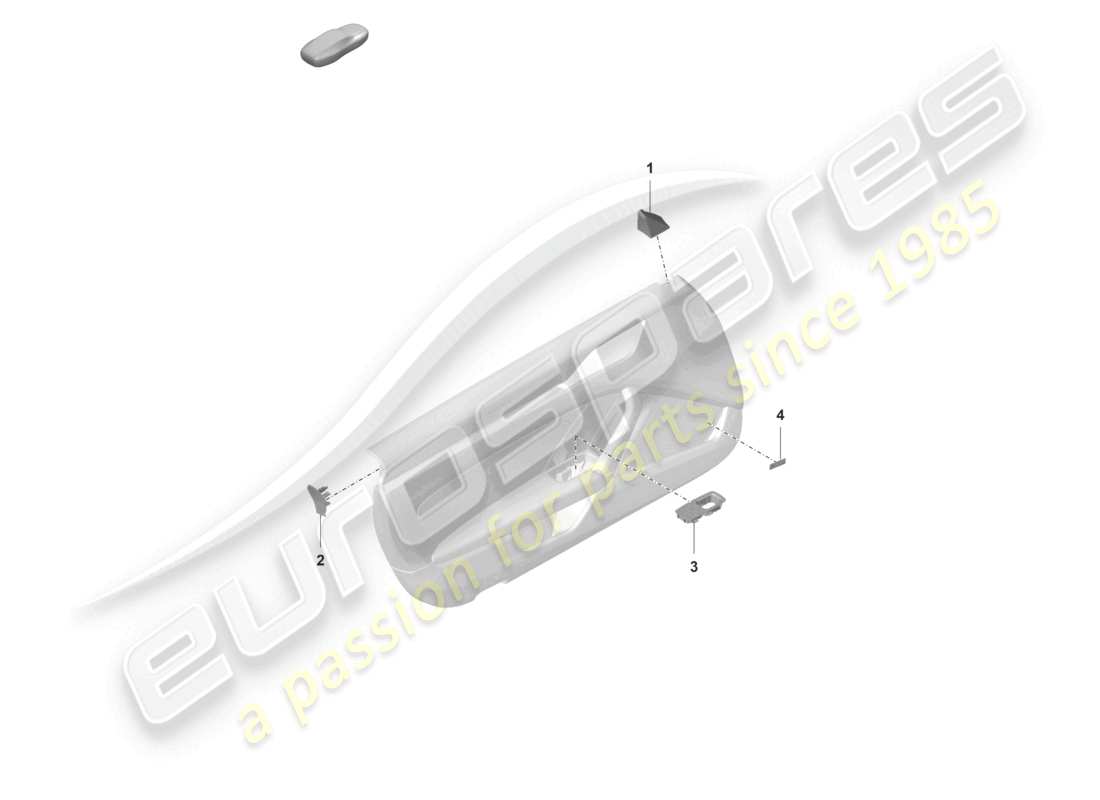 porsche 2020 (992-1 turbo / s) door panel accessories parts diagram