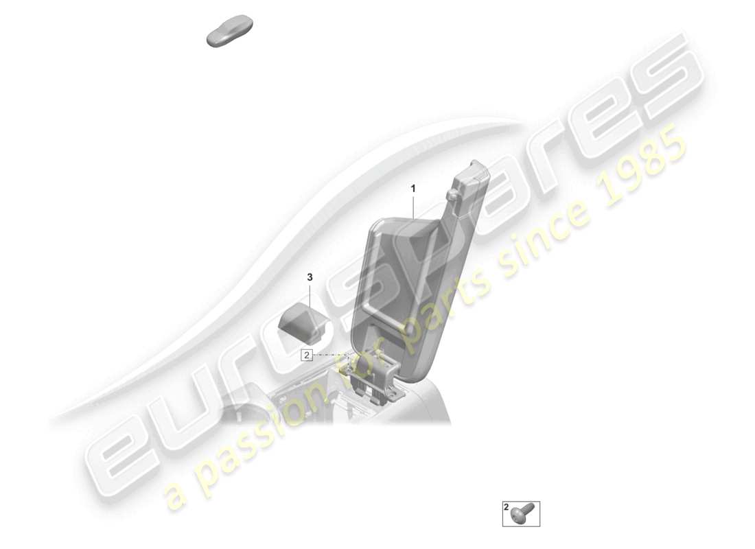 porsche 2025 (taycan 9j1-2) armrest parts diagram