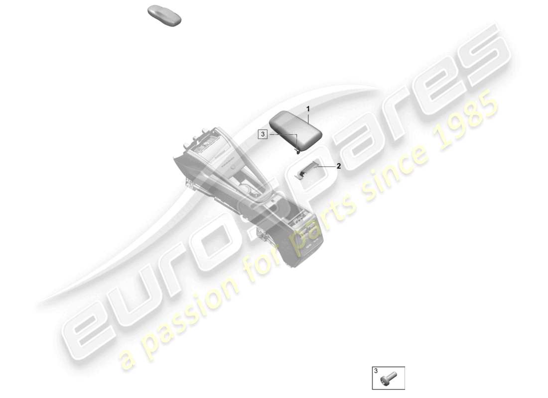 porsche 2026 (macan-e) centre console armrest part diagram