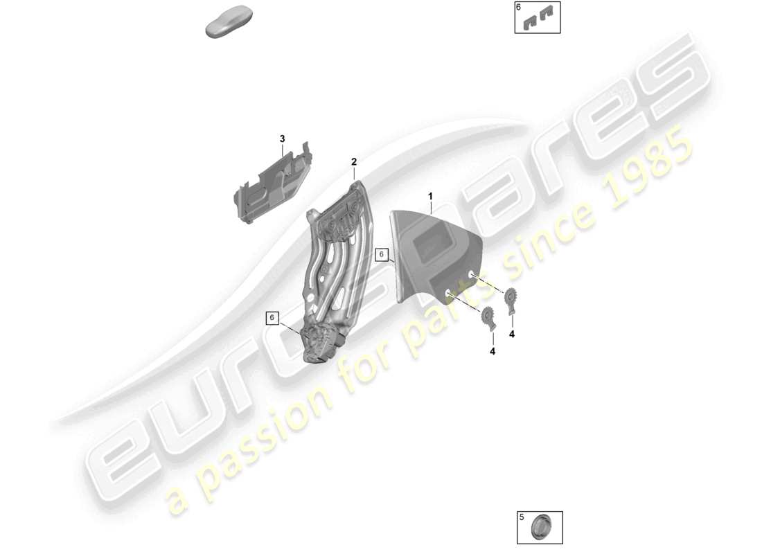 porsche 2025 (992-2) side window cabriolet parts diagram