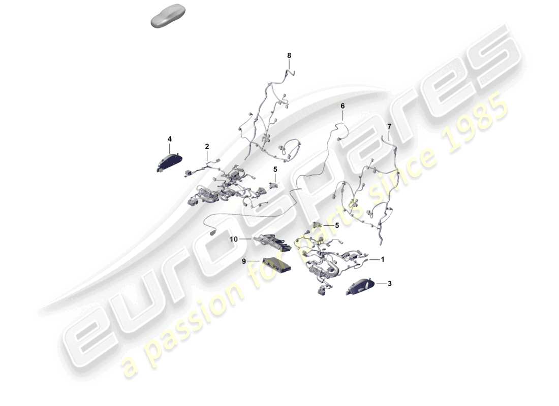 porsche 2024 (cayenne e3 pa) electrics standard seat part diagram