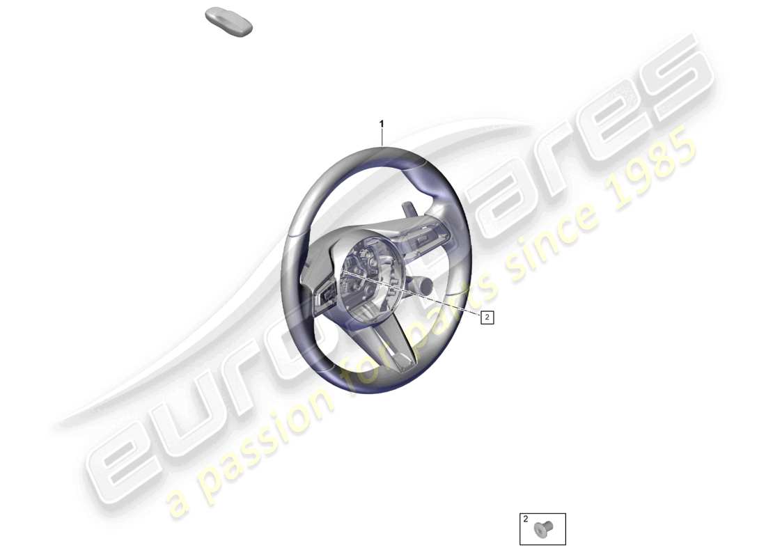 porsche 2025 (cayenne e3 pa) multifunct. sports strng wheel (leather) multi. sports steering wheel (race-tex) steering wheel contact det. part diagram