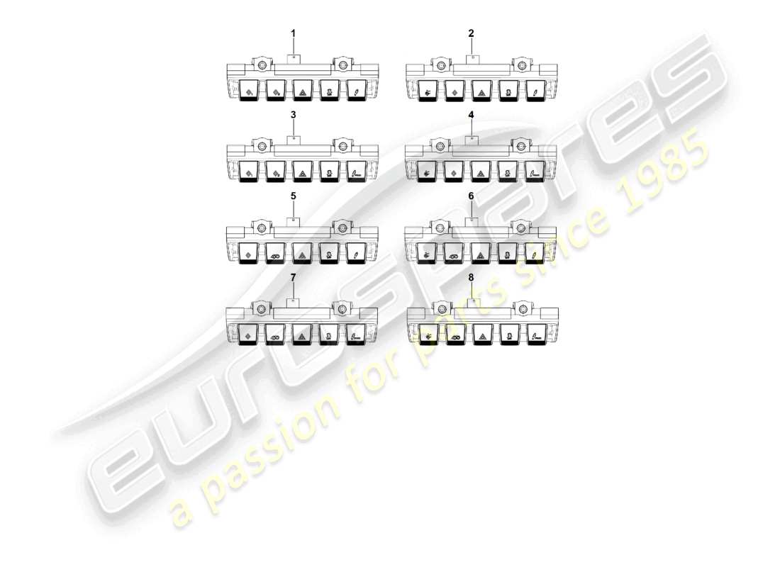 porsche 2026 (992-2 turbo / s) switch module dashboard parts diagram
