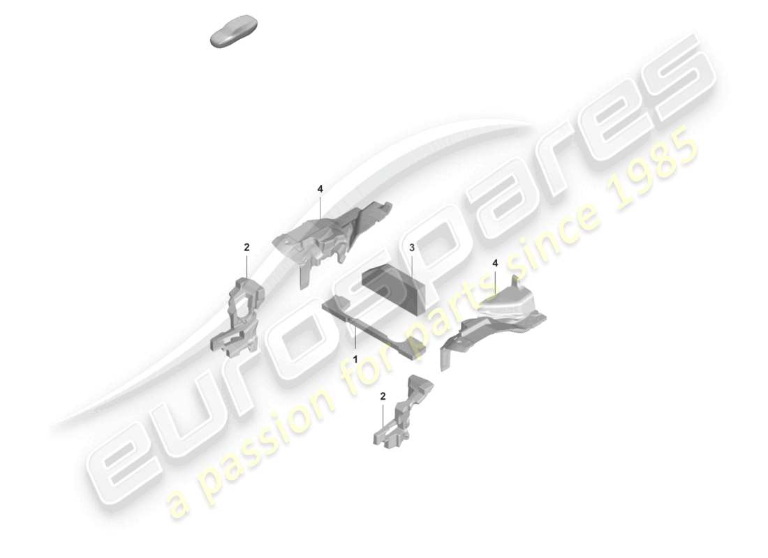 porsche 2021 (992-1) sound absorber damping body part diagram