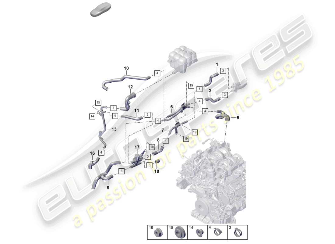 porsche 2025 (cayenne e3 pa) heater for vehicles with auxiliary heater part diagram
