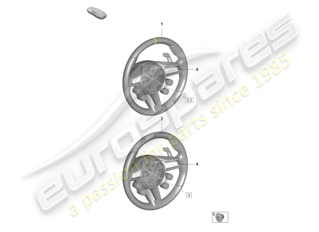 porsche 2025 (992-1 gt3/rs/st) multifunction steering wheel gt3 rs - pdk - weissach package parts diagram