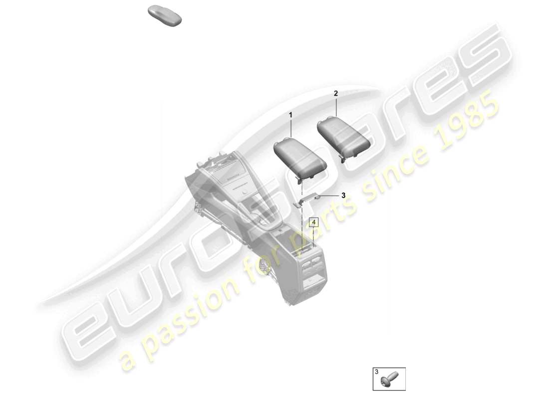porsche 2024 (macan-e) centre console armrest inscription part diagram