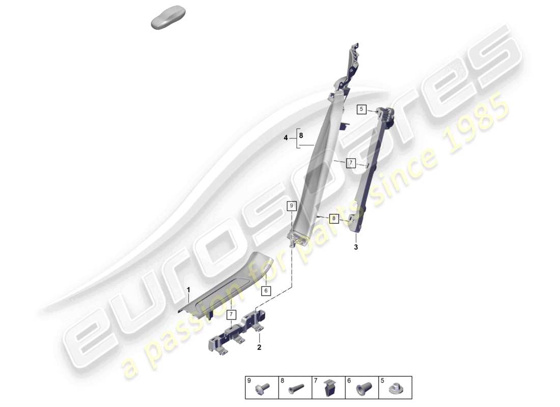 porsche 2025 (panamera 976) tread trim rear parts diagram