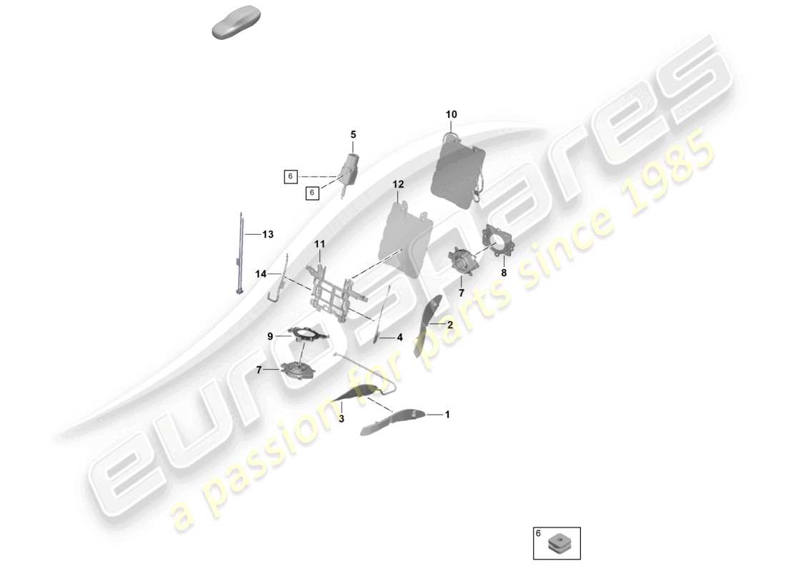 porsche 2024 (panamera 976) pneumatic components for seat comfort seat sports seat part diagram