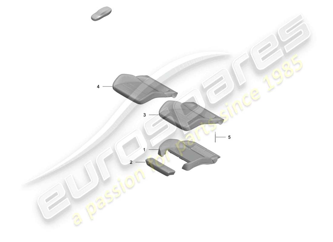 porsche 2026 (992-2 turbo / s) foam part front seat cover special model 50 years turbo parts diagram