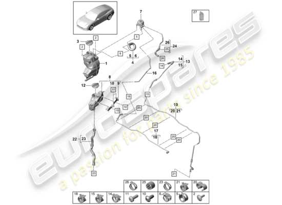 a part diagram from the porsche panamera 971 parts catalogue