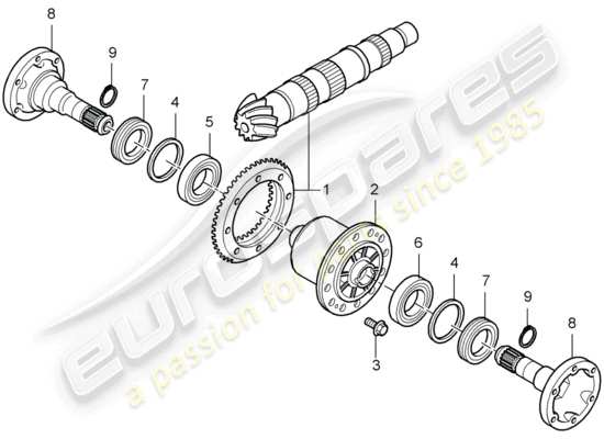 a part diagram from the porsche 996 parts catalogue