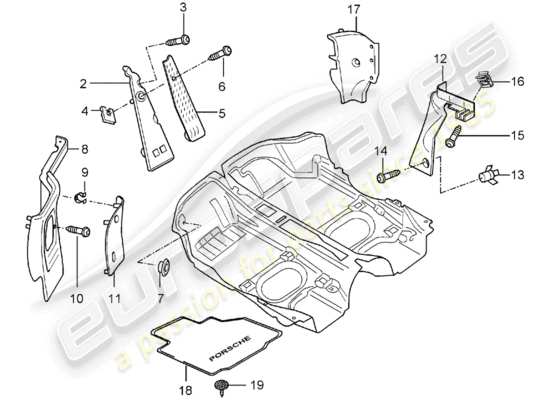 a part diagram from the porsche boxster 986 parts catalogue
