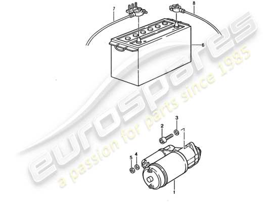 a part diagram from the porsche 928 parts catalogue