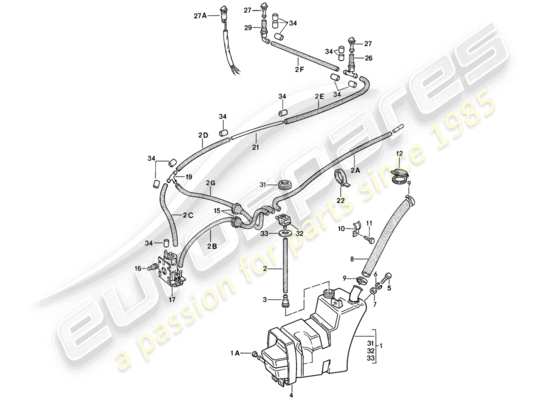 a part diagram from the porsche 911 (1986) parts catalogue