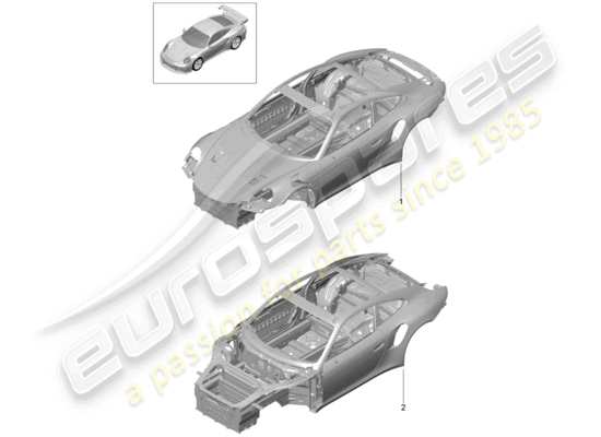 a part diagram from the porsche 991 turbo parts catalogue