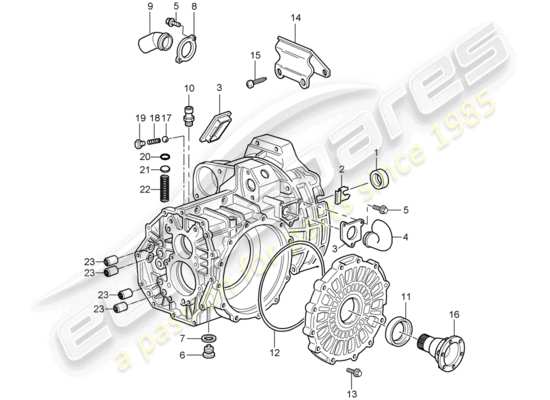 a part diagram from the porsche 996 t/gt2 parts catalogue