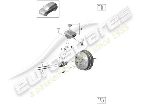 a part diagram from the porsche cayenne e3 parts catalogue