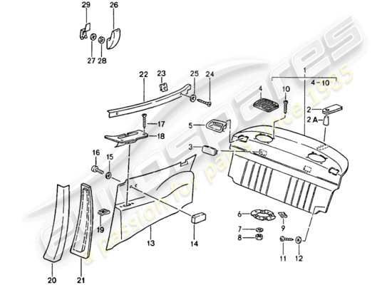 a part diagram from the porsche 964 parts catalogue