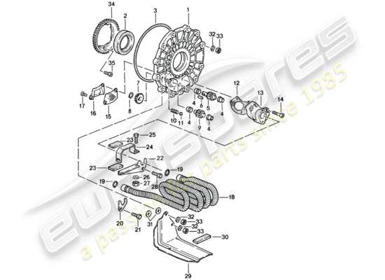 a part diagram from the porsche 911 parts catalogue