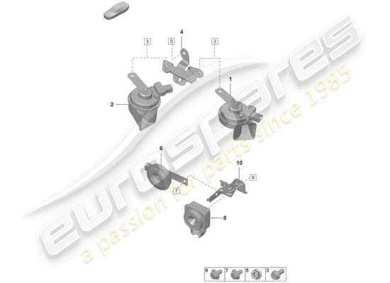 a part diagram from the porsche 992 parts catalogue