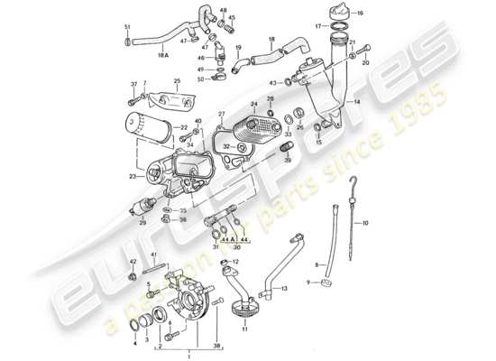 a part diagram from the porsche 924s parts catalogue