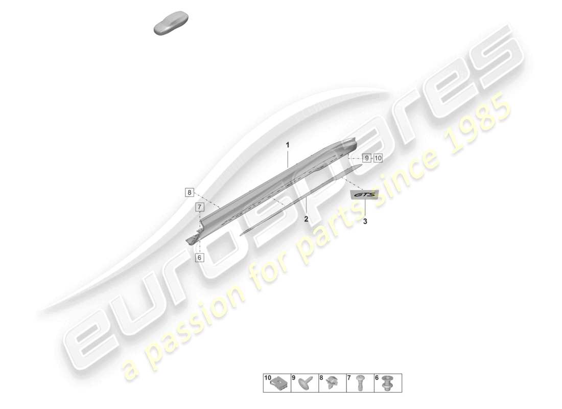 porsche 2023 (taycan 9j1-1) side member trim accessories parts diagram