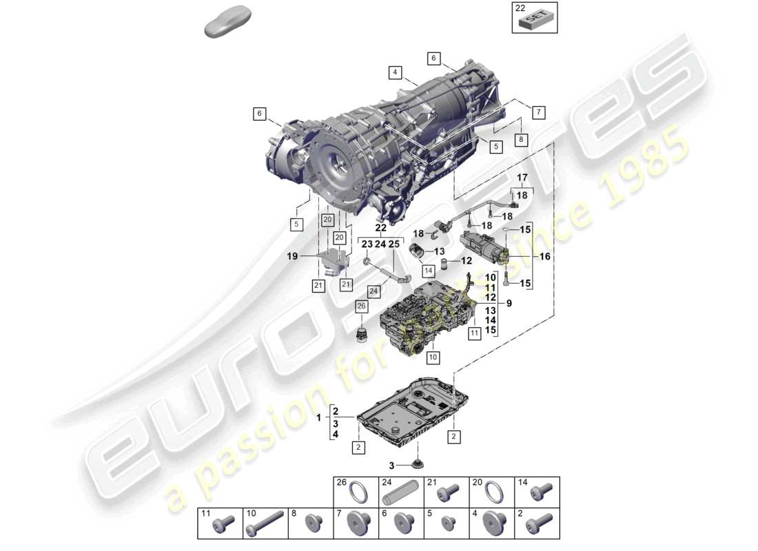 a part diagram from the porsche 2025 (cayenne e3 pa) parts catalogue