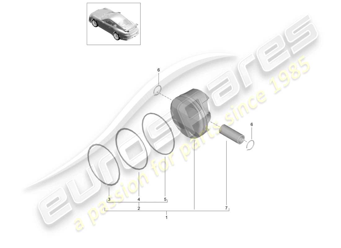 a part diagram from the porsche 991 parts catalogue