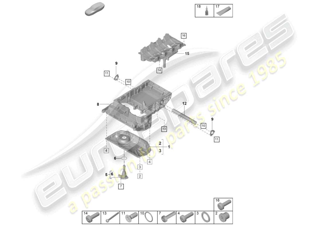 a part diagram from the porsche 2025 (panamera 976) parts catalogue