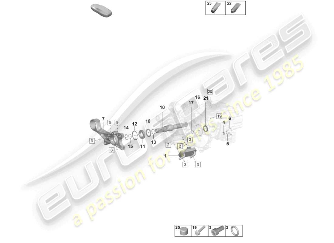 VIEW PARTS DIAGRAMS FROM THE PORSCHE TAYCAN PARTS CATALOGUE a part diagram from the porsche taycan parts catalogue